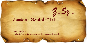 Zombor Szebáld névjegykártya